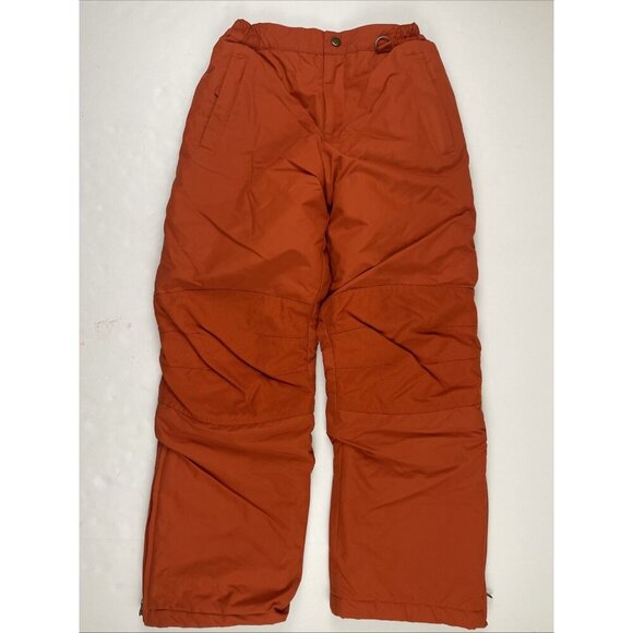 Lands End Squall Snow Pants Boys Girls Kids 12 Insulated Reinforced Knee Red - Picture 2 of 11